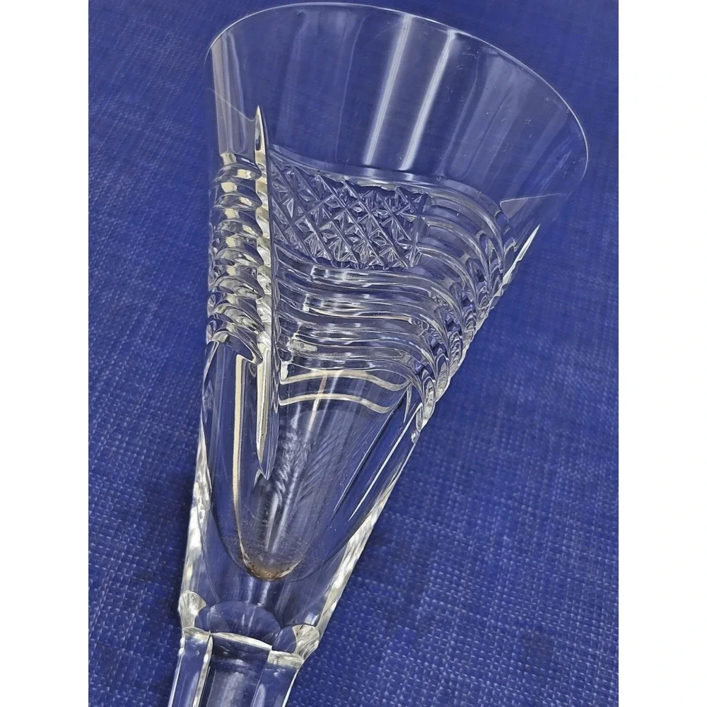 Waterford Crystal SPIRIT of AMERICA Flag Champagne Flutes VTG